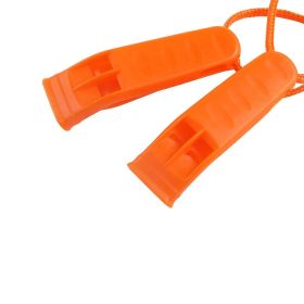 2pcs Survival Safety Whistle; Emergency Whistles With Reflective Lanyard; Self Defense Shrill Loud Blast Hiking Whistle For Kayak Lifeguard Vest