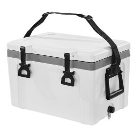 Portable Cooler, 26 QT Hard Cooler with Ice Retention, Heavy-Duty Handles and Strap, Lightweight Rigid Material Insulated Portable Cooler